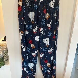 Peanuts Blue pants with Festive Characters